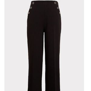 HIGH WAISTED SAILOR PANT - BLACK
